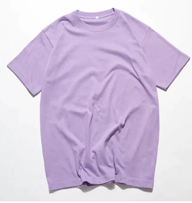 Classic Cotton Solid Color Short-Sleeve T-Shir