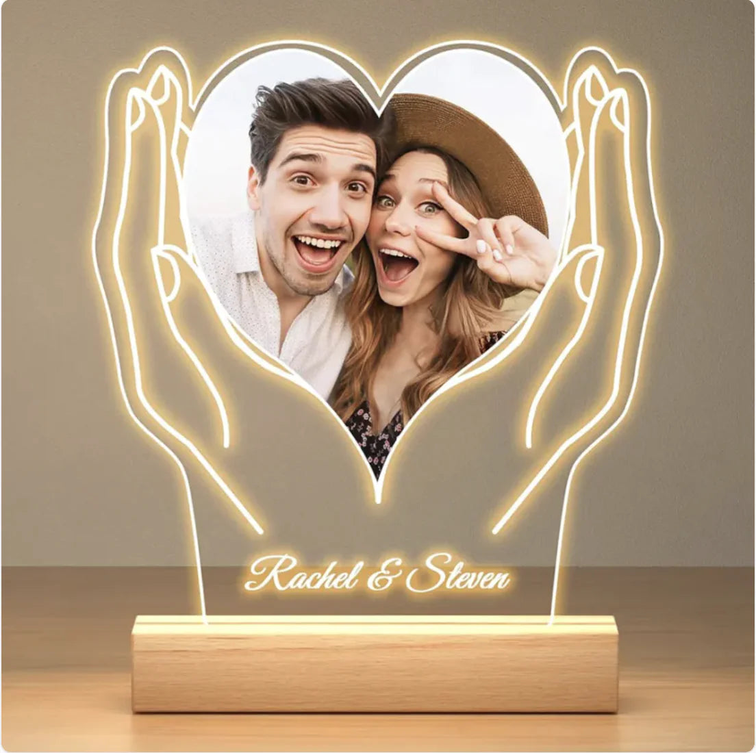 Valentine's Day Photo Night Light Ornament