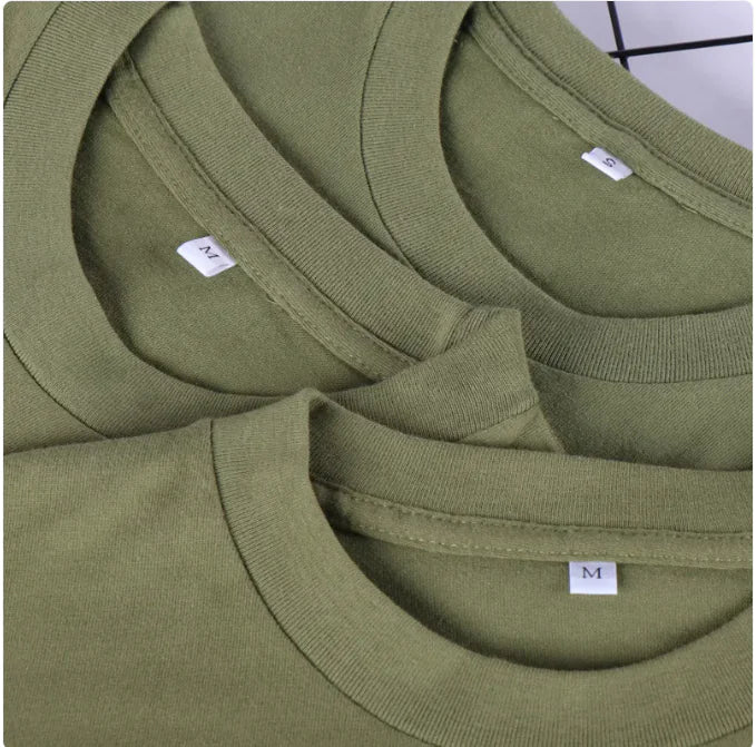 Classic Cotton Solid Color Short-Sleeve T-Shir