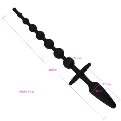 Silicone Beaded Anal Plug Prostate Massager
