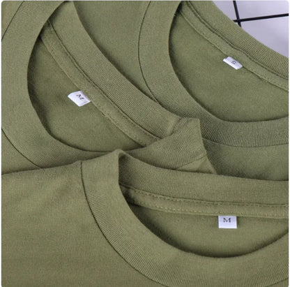 Classic Cotton Solid Color Short-Sleeve T-Shir